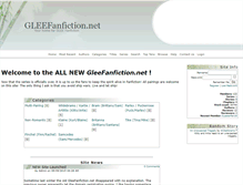 Tablet Screenshot of gleefanfiction.net